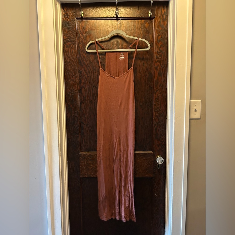 Kindred Bravely Mauve Sleeveless Maternity Lounge Jumpsuit | M